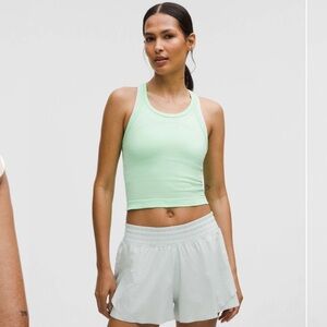 NWT Lululemon Swiftly Tech Cropped Racerback Tank Top 2.0 Citra Lime Size 12
